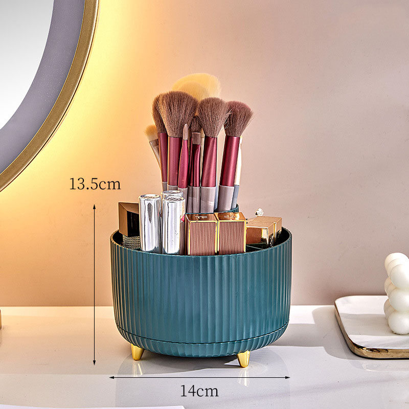 360 Rotating Pen Holder Desk Accessories Large Capacity Pencil Makeup Storage Box Desktop Organizer School Office Stationery