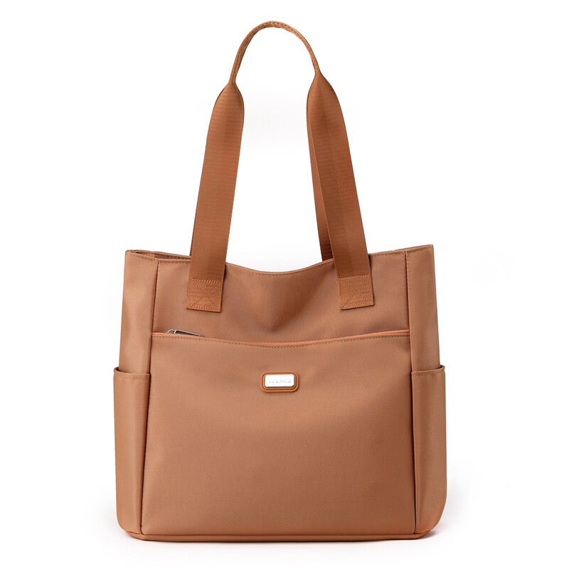 GStar Solid Color High Quality Tote Bag Women Big Handbags Ladies Shopping Bag with Zip Ready Stock