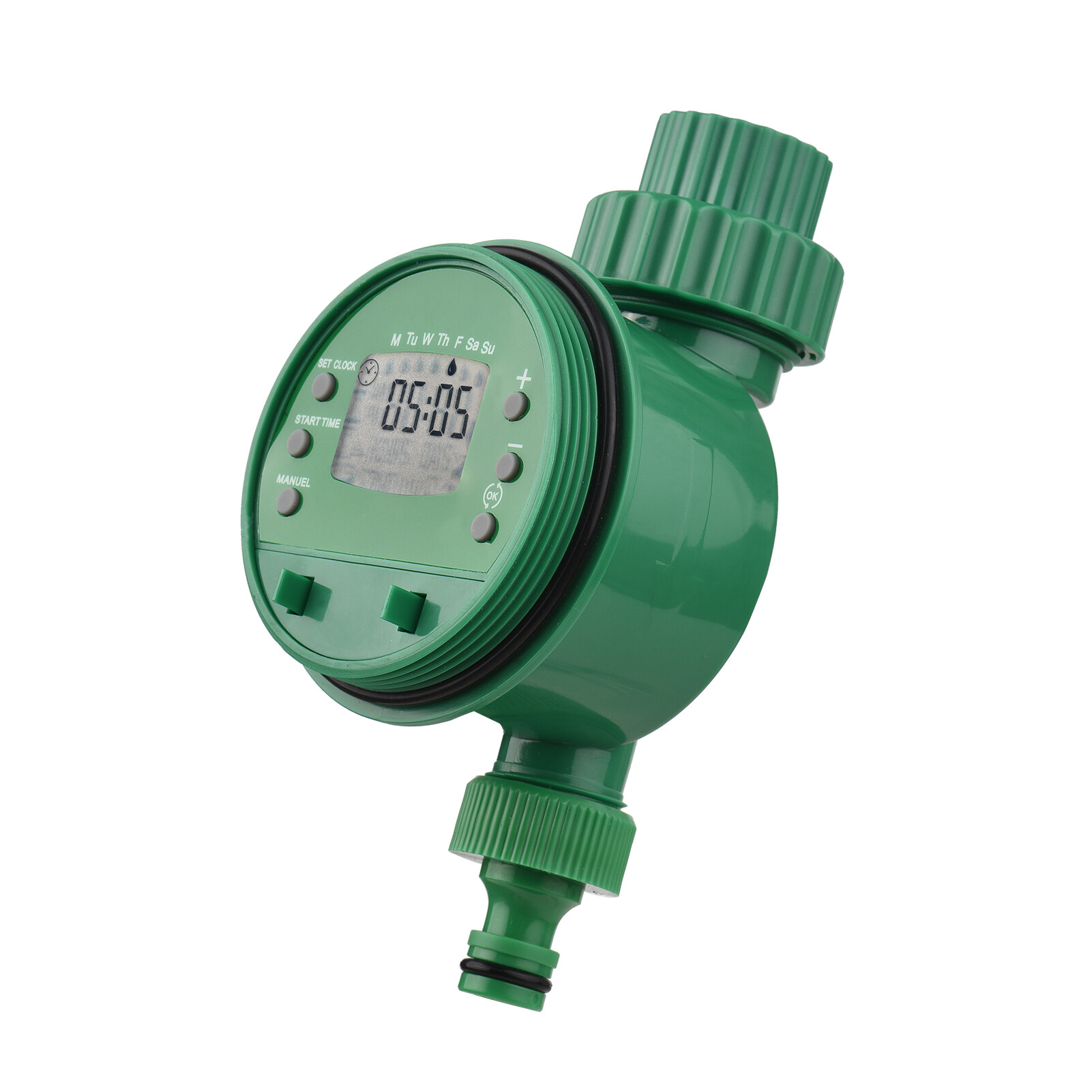 Meterk Digital Automatic Watering Timer Programmed Garden Irrigation Timer Battery Operated Intelligent Water Irrigation Controller for Lawn Farmland Courtyard Greenhouse