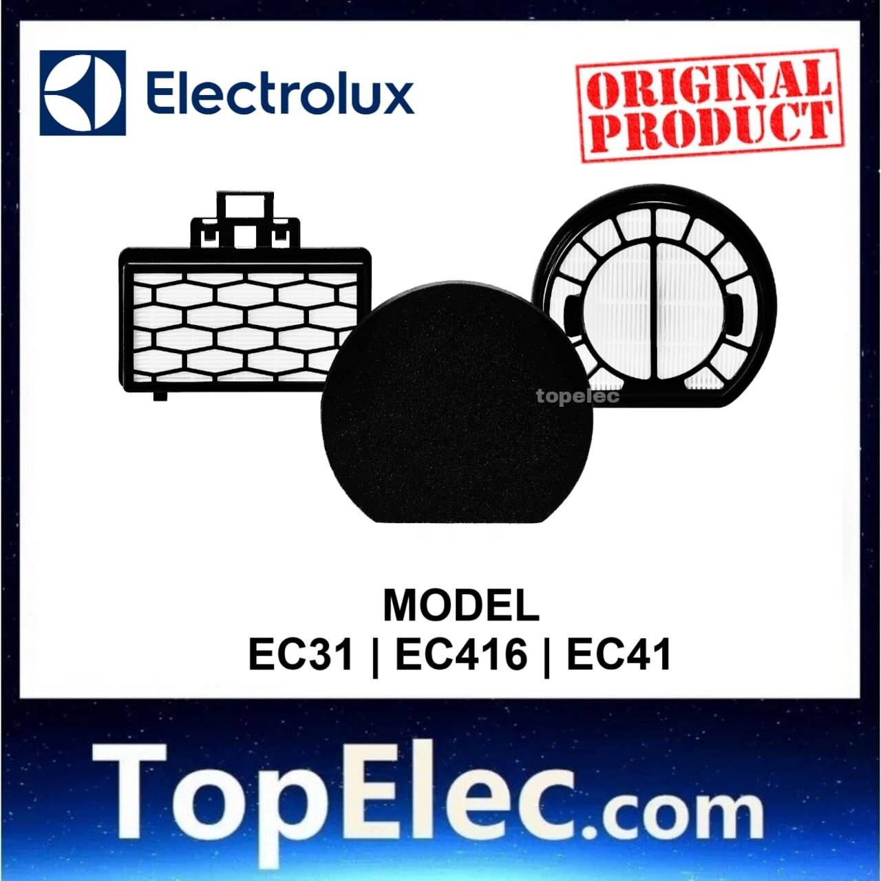 Trayne Kit De Filtres Lavables De Rechange Pour Aspirateur Electrolux