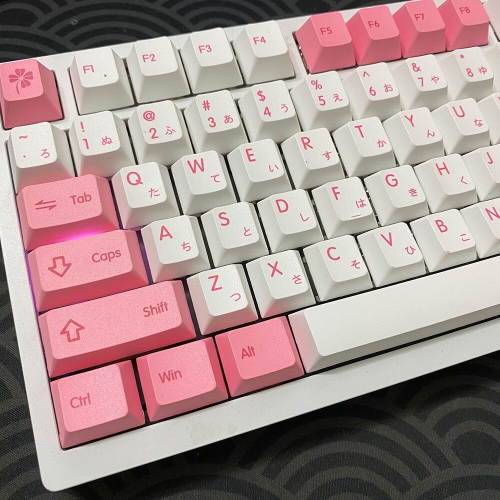 Sakura Keycaps PBT Dye-sub Cherry Profile Keycaps Custom mechanical keyboard keycaps