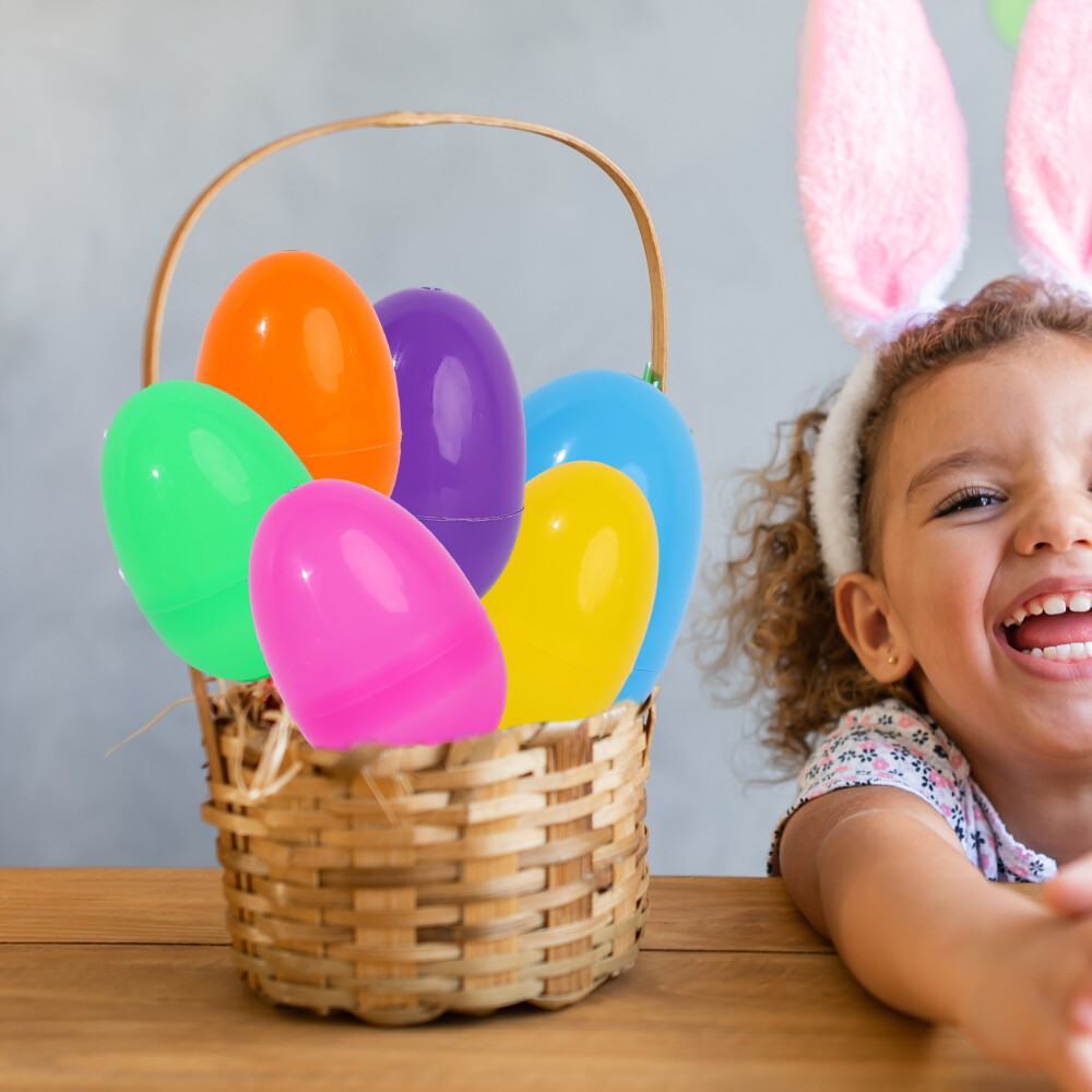 20/10Pcs Fillable Easter Egg Plastic Colorful Eggs Creative Easter Gift Box Children's Toys Wedding Birthday Party Decoration