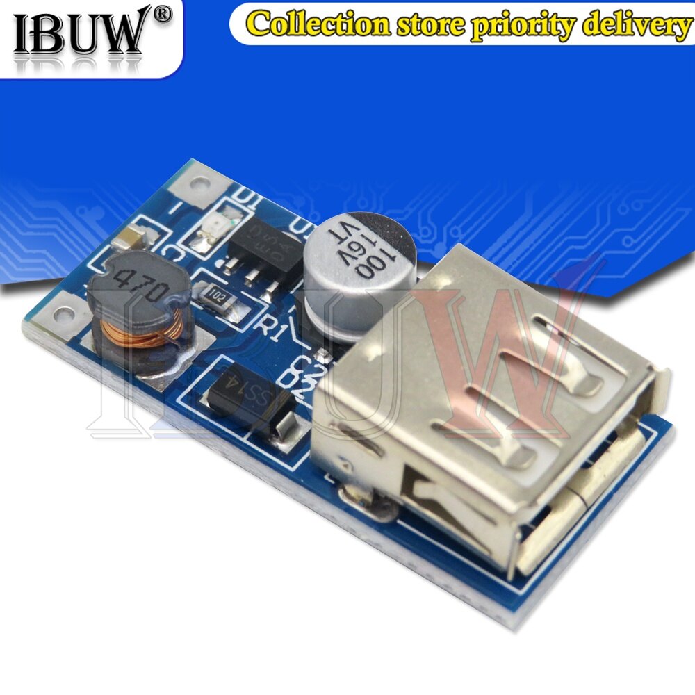 DC-DC USB đầu ra sạc nguồn điện tăng điện áp mô-đun tăng 0.9V ~ 5V để 5V 600mA năng lượng USB di động Boost Board
