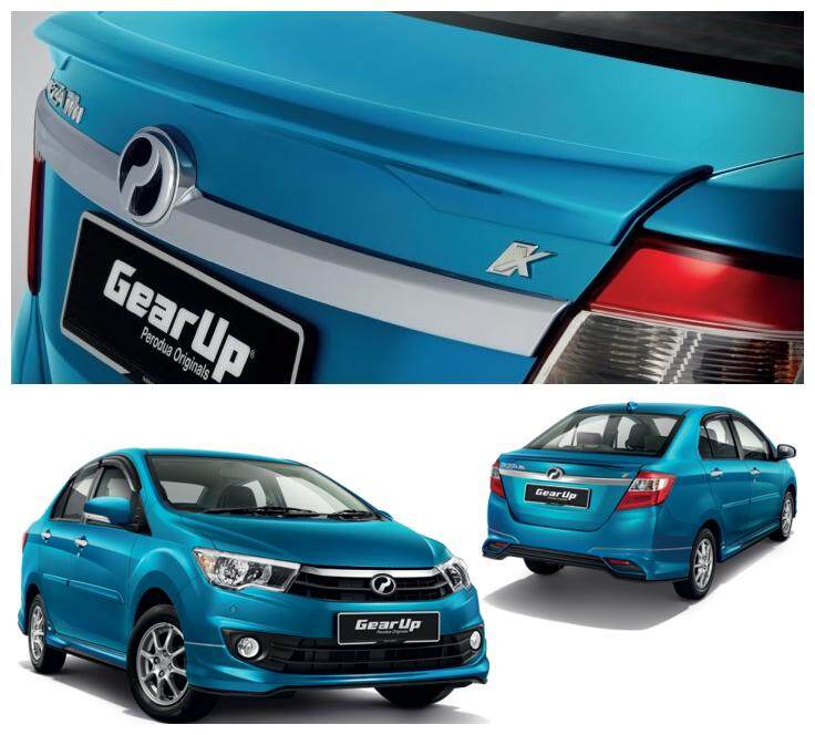 Perodua Bezza Rear ABS Spoiler Ocean Blue Lazada