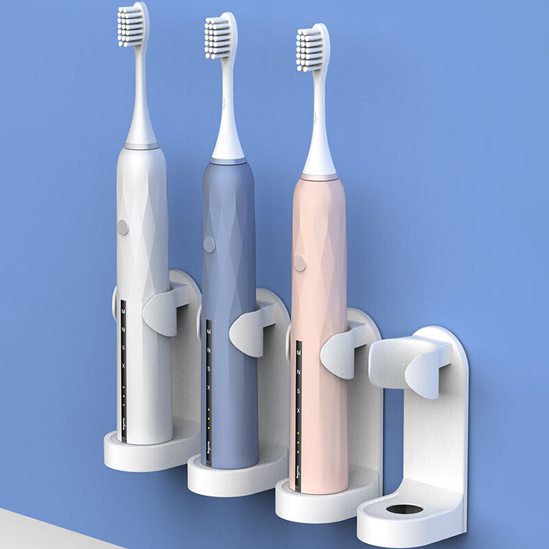 BEAUTYBIGBANG Electric Toothbrush Holder Traceless Toothbrush Stand Rack Wall-Mounted Bathroom Adapt 90% Electric Toothbrush Holder