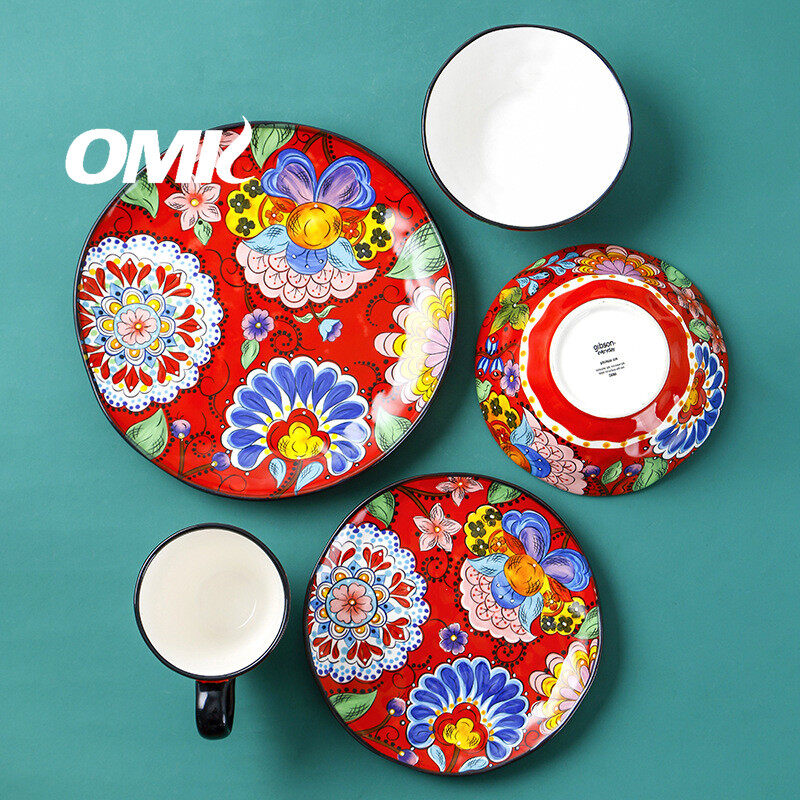 OMK American Style Underglaze Ceramic Mug 500ML Breakfast Cup Natalia Collection