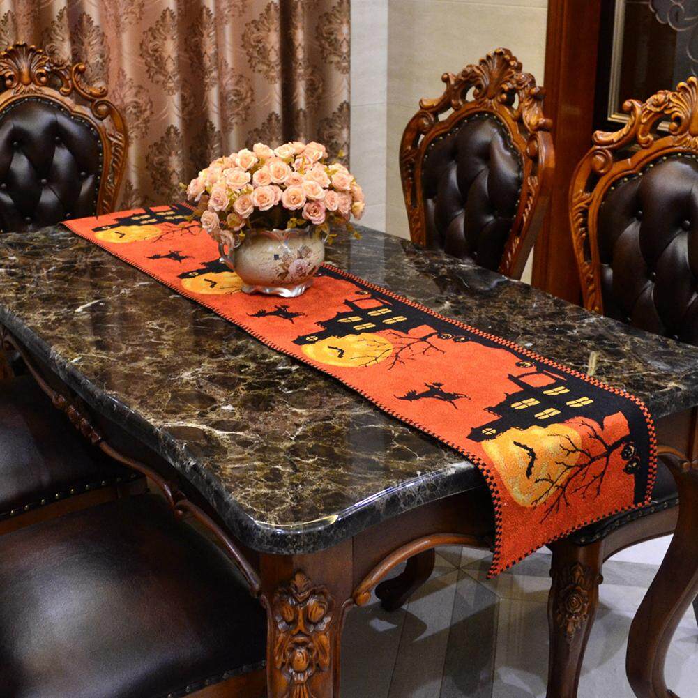 Halloween Bàn Runner cho Tiệc Placemat Khăn Trải Bàn Tiệc Chủ Đề Deco