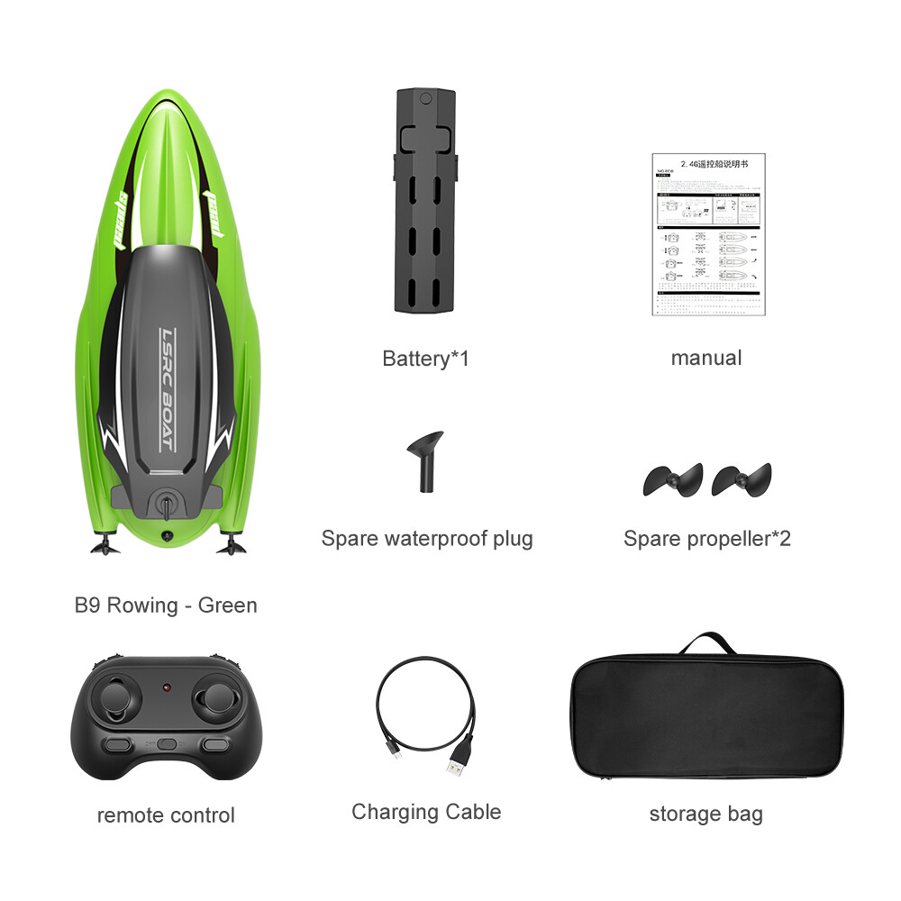 CONUSEA Remote control boat 2.4G 30km/h high-speed speedboat rc boat children's race boat water competitive toys Boat Kids Toys for Boys Girls