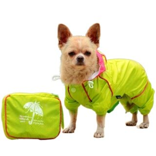 Small Pet Dog Hoody Jacket Rain Coat Waterproof Clothes Slicker Jumpsuit Apparel dog clothes for small dogs raincoats girl boy thumbnail