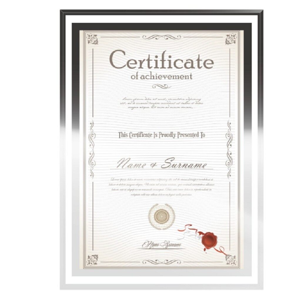 TRENY Tempered Glass Frame Certificate Frame A4 Frame Glass Cover Photo Frame Glass Poster Frame