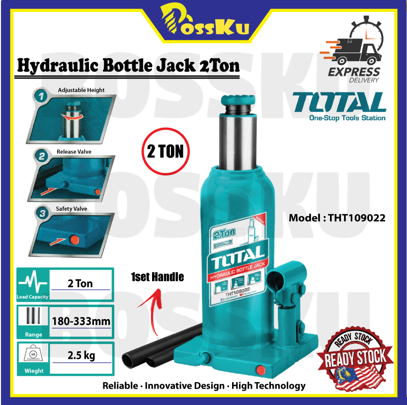 TOTAL 2 TON Hydraulic Bottle Jack THT109022 Lazada