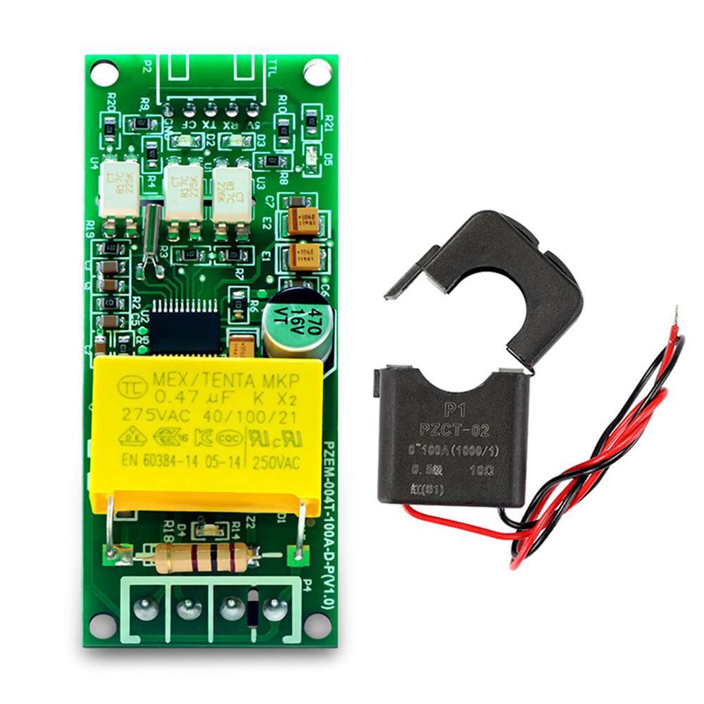 Foriot ac digital multifunction meter watt power volt amp ttl current test module pzem-004t 0-100a 80-260v for arduino