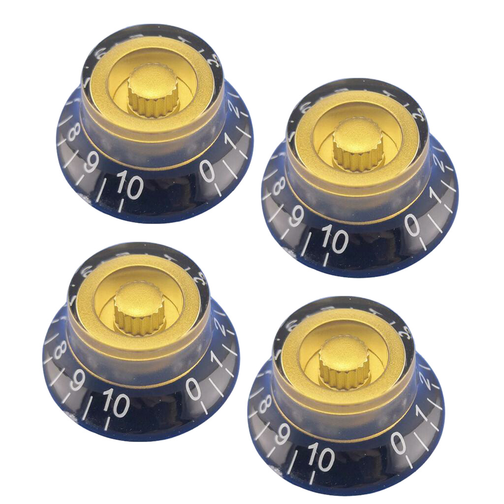 BNGUITAR 4x Acrylic Guitar & Volume Control Knobs for Electric Guitar Accessory