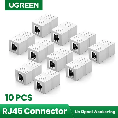UGREEN 10Pack In-Line Coupler Cat7/Cat6/Cat5e Ethernet Cable Extender Adapter -White