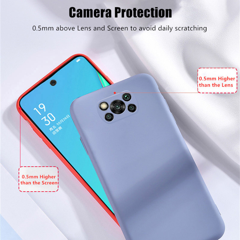 ROAZIC Dành Cho Ốp NFC Xiaomi Mi POCO X3 Ốp Điện Thoại Silicon Lỏng Mềm Ốp Lưng Sang Trọng Chống Sốc Bảo Vệ Máy Ảnh