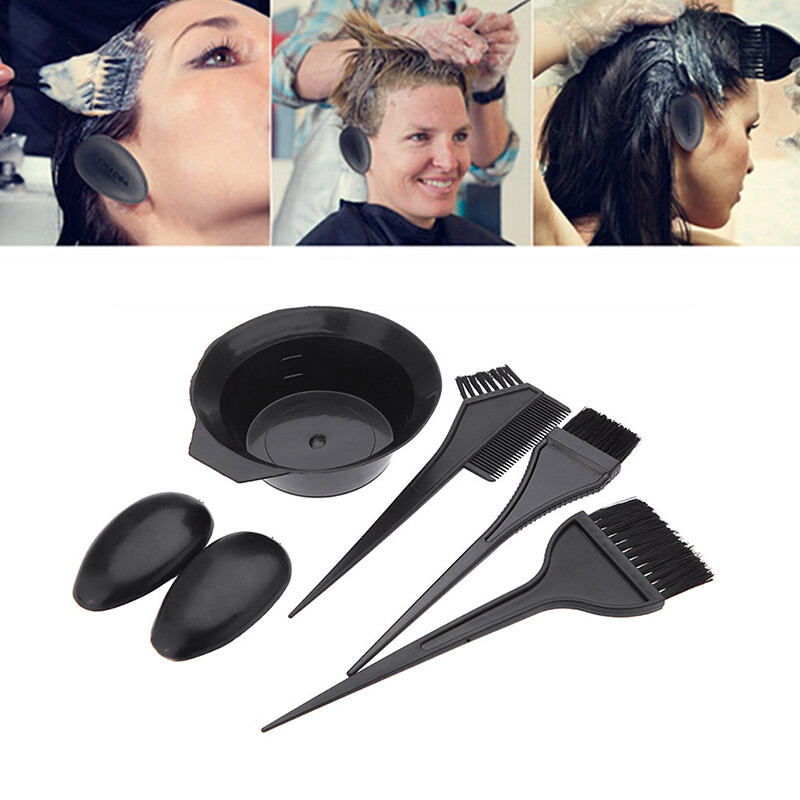 Bộ dụng cụ nhuộm tóc tại salon tại nhà bát nhuộm tóc lược dầu nướng lược hai đầu kẹp mũ tai nóng dụng cụ nhuộm tóc