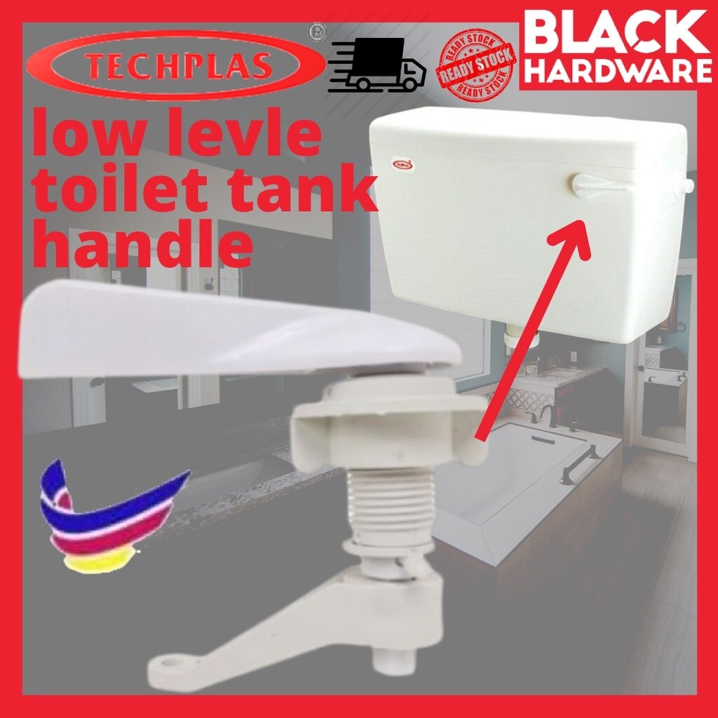 Toilet BLACK HARDWARE Low Level Toilet Water Tank Handle Plastic
