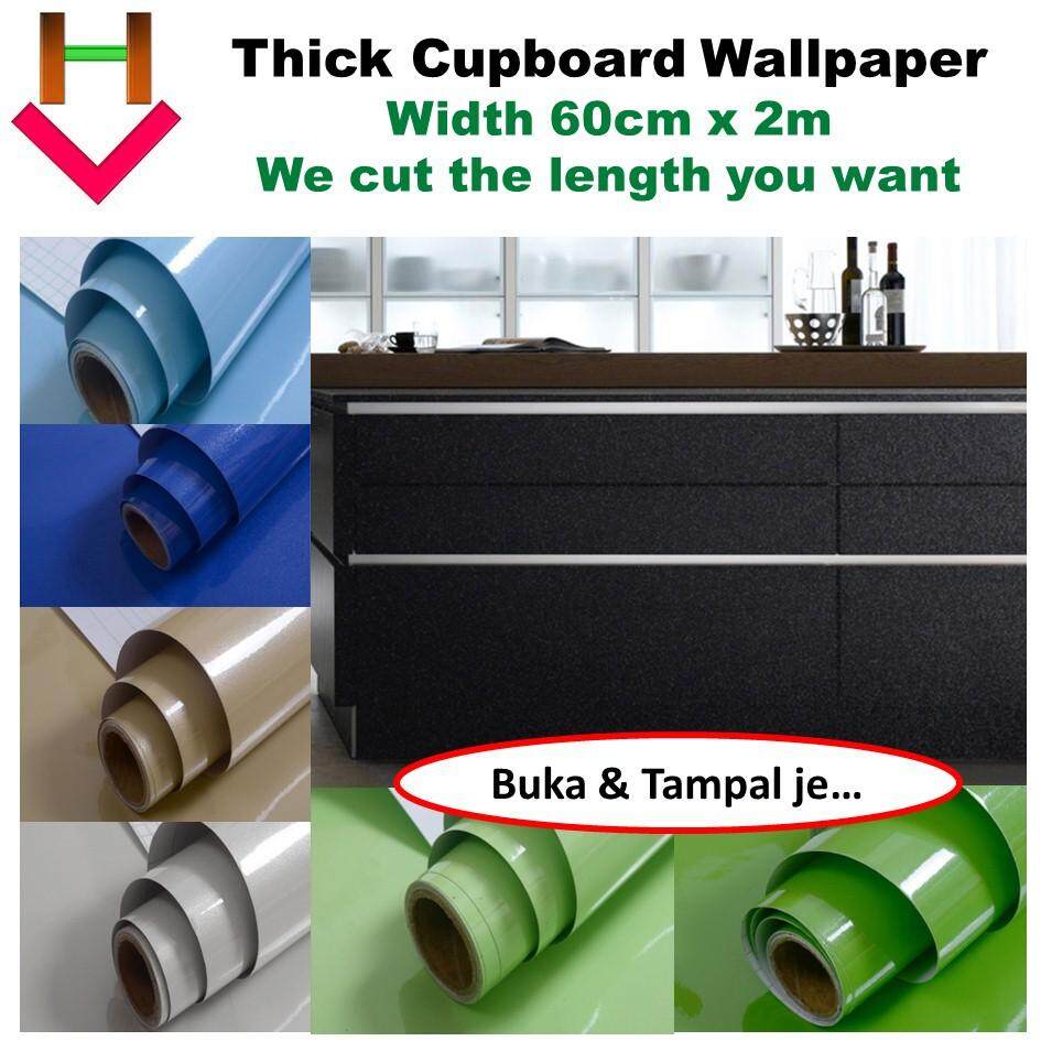 7 Colors DIY Furniture Cupboard Wallpaper (Self-Adhesive, Oil Resistant, Waterproof, Thickened) Kertas Dinding Sticker Wall Paper