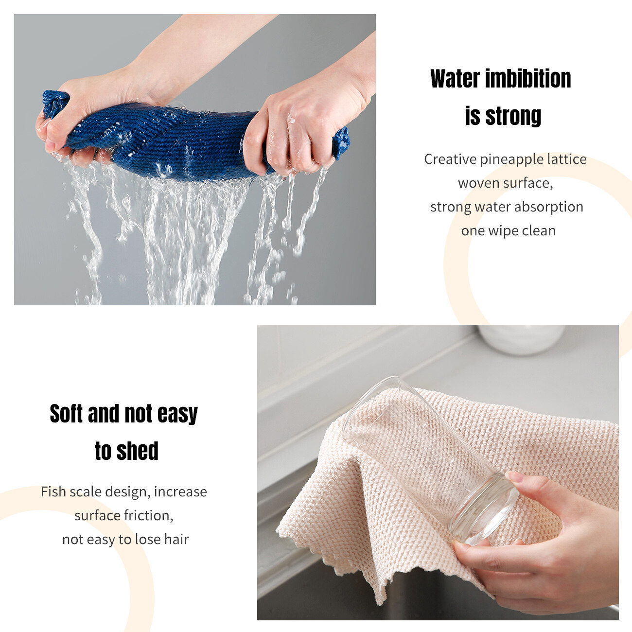 CNMF Absorbent Non-Lint Oil-Degreasing Multi-Purpose Cleaning Cloth