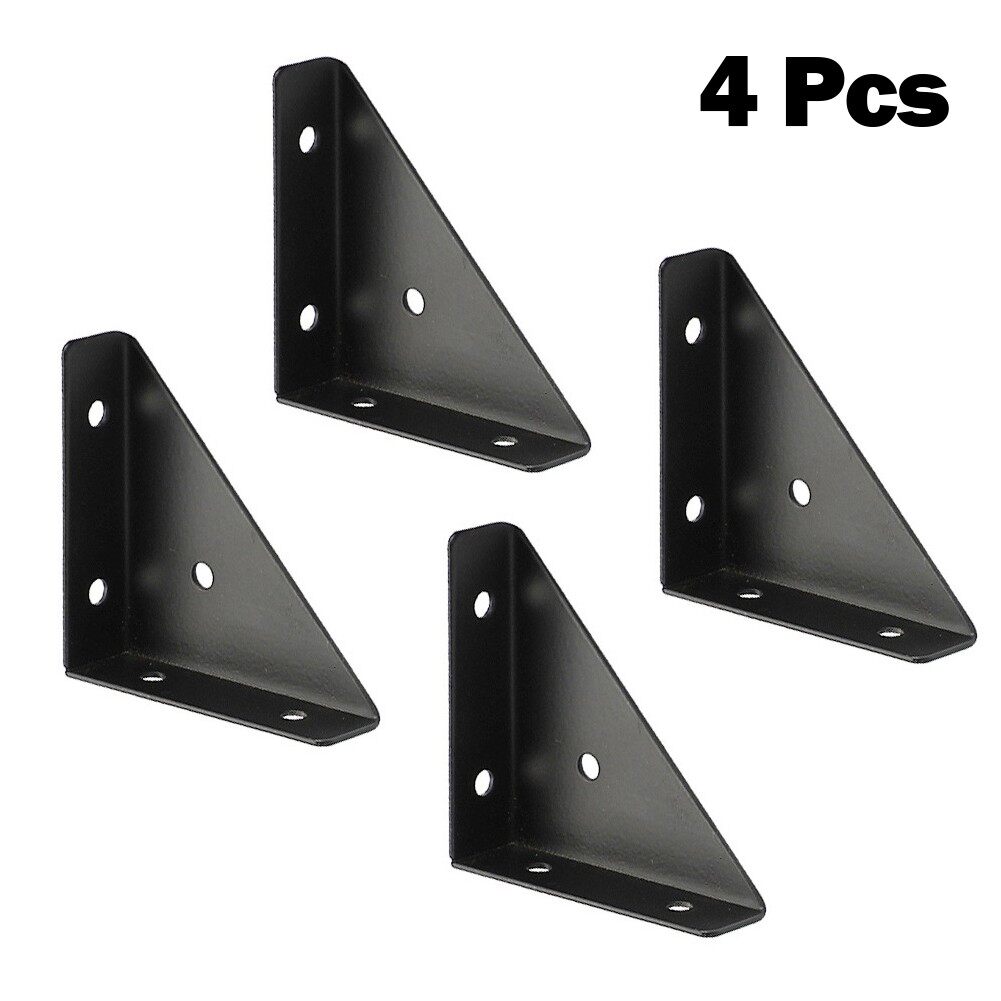 4 Pcs Corner Bracket Heavy Iron Angle Corner Bracket Three Boards ...