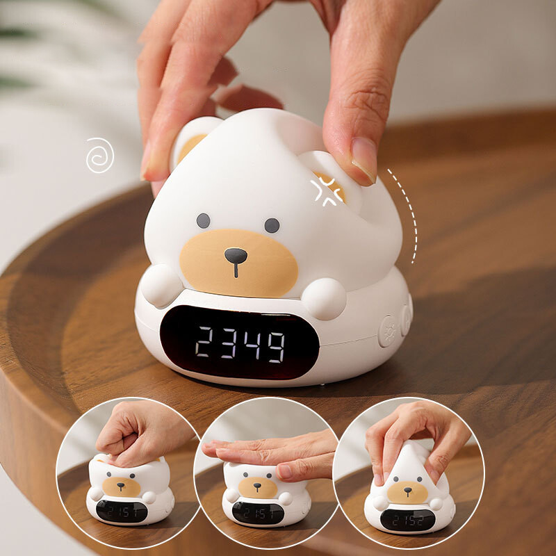 YONUO Hug time lamp plug-in charging remote control clock night light, bedroom bedside feeding lamp, sleep night