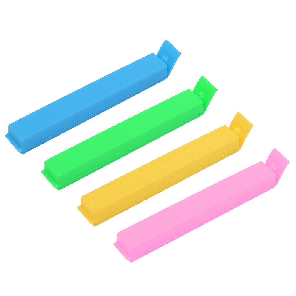 10pcs PP Candy Color Slim Sealing Clip Bag Mouth Clip Sealing Clip Two Lengths Household Mini Portable Sealing Machine