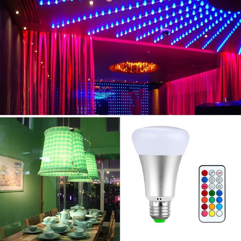 Bóng Đèn LED RGBW, Bóng Đèn Thay Đổi Màu Từ Xa 10W E27 Để Trang Trí Sân Khấu Trong Nhà