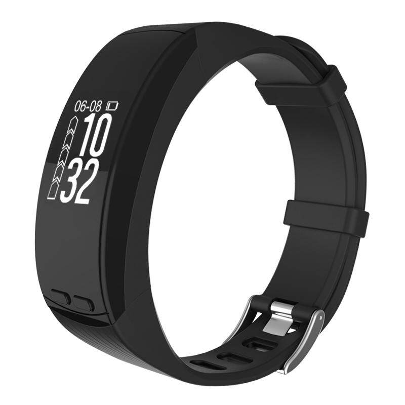 Fyup P5 GSP Pelacak Aktivitas Kebugaran Smart Gelang Olahraga Berlari Bersepeda Band Denyut Jantung Ketinggian Pengukuran Suhu Smartwatch untuk OPPO Vivo iPhone Samsung