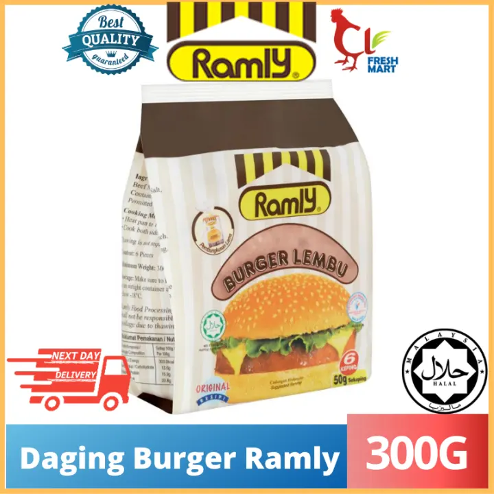 Original Daging Burger Ramly 300g 50g 6pcs Lazada