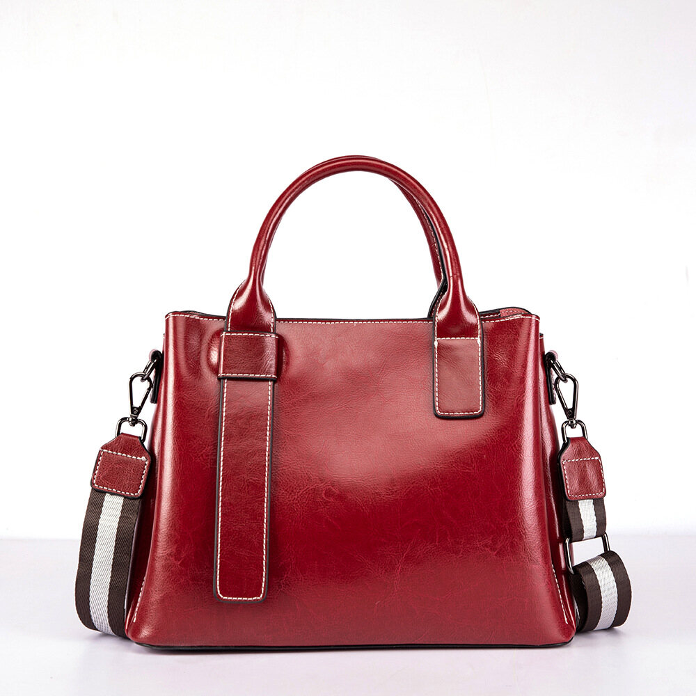 Dreamwise Top-Handle Bags for Women New Genuine Cow Leather Solid Color Tote Bag Wild Large-capacity Lady Shoulder Sling Bags