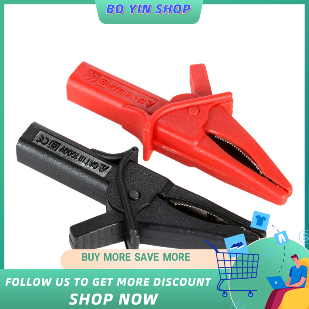 Hantek HT18A Crocodile Clip Fitting of DSO3064 2pcs Large Dolphin Gator Clips Red + Black