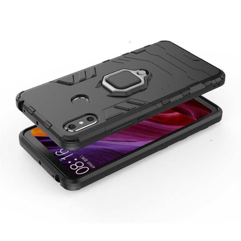 Topeka Ốp Lưng Xiaomi Mi Max 3, Vỏ Giáp Cứng Có Nhẫn Đứng Ốp Khung Mềm
