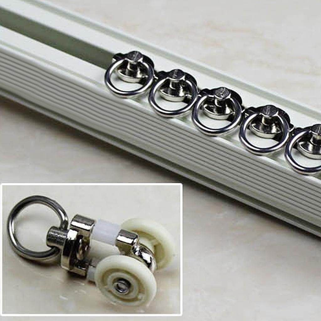 Loviver 20 Pieces Multi-Purpose Curtain Tracks Ceiling Mount Gliders Rail Runners, Perfect For Curtains, Drapes, Sheer, Valances, Shower Curtains - 26mm