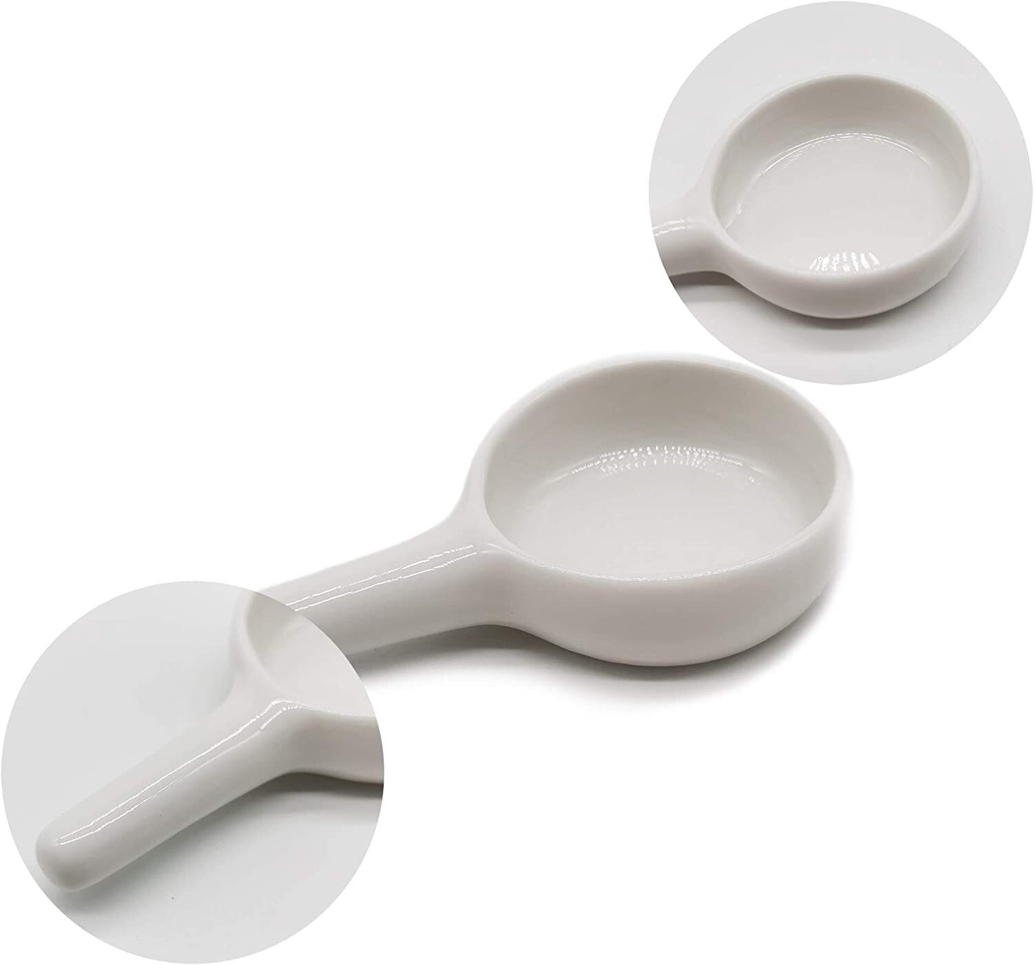 DAFIFY Multi-function Porcelain Dipping Soy Sauce Dishes Spoon and Matte Ceramic  Little Candle Spoons