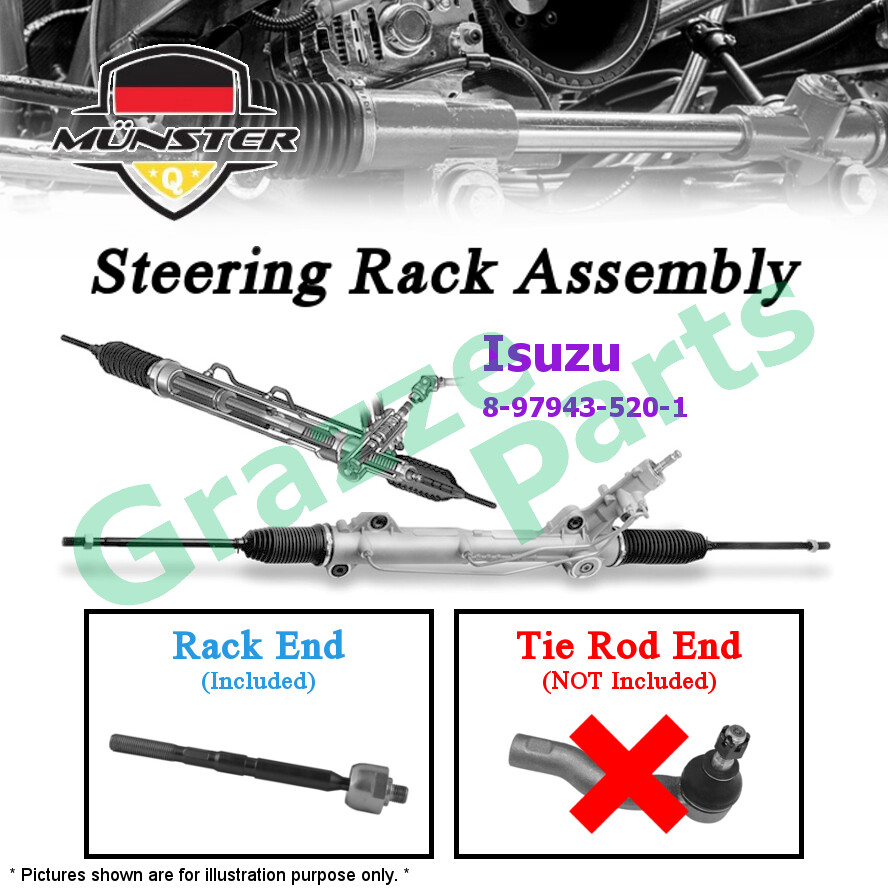 100% NEW Münster Steering Rack 8-97943-520-1 Isuzu D-Max