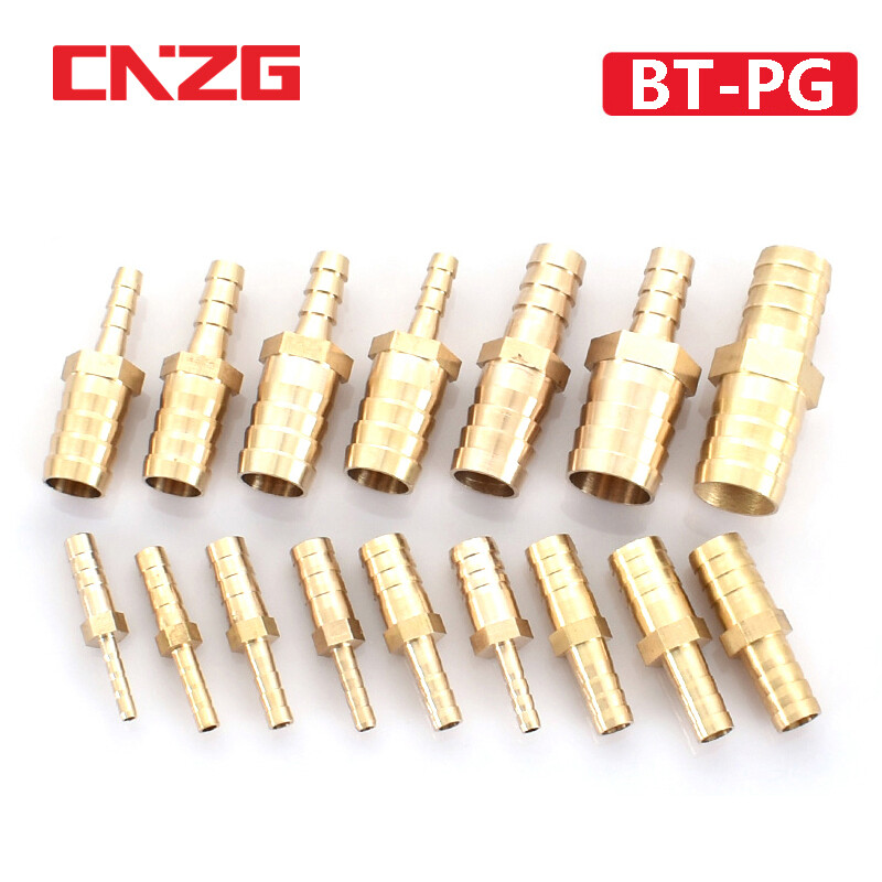 2 Way Straight Hose Barb Connector Brass Barbed Pipe Fitting Reducer Coupler