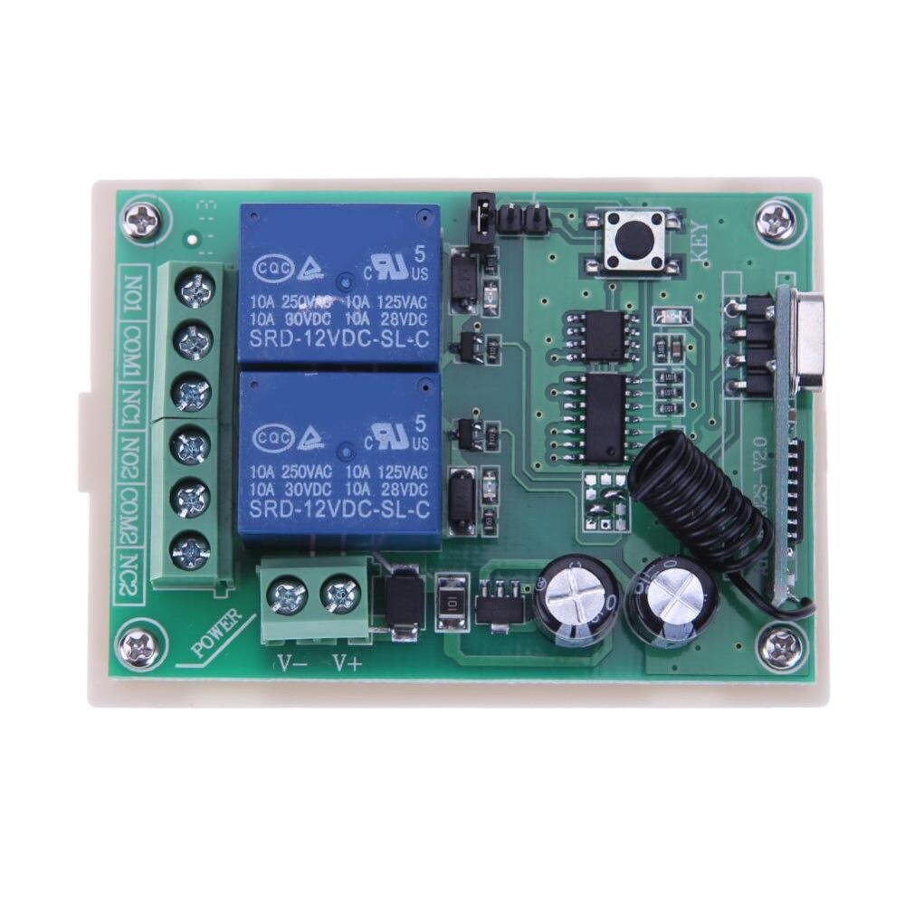 (Ready) 2 Relay Wireless Remote Control Switch+2pcs Two Keys Remote ...