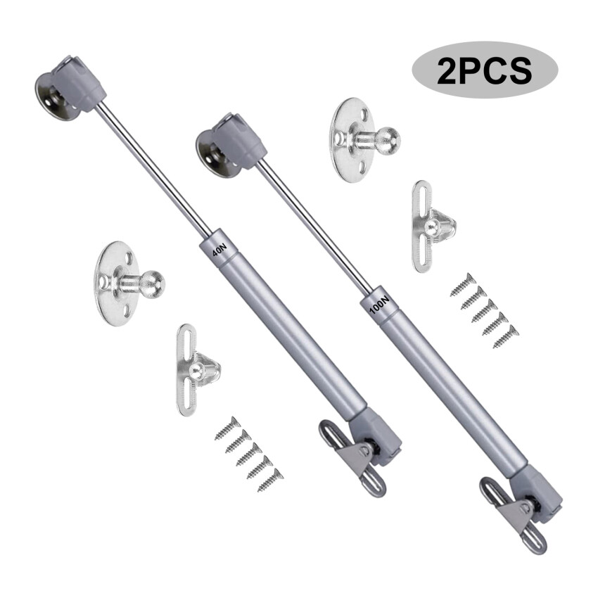 2 Pcs Gas Struts Furniture Gas Spring 40N Valve Damper For Flap Cabinet Door Shock Absorber Kitchen Cabinet Soft Closing Flap Spring