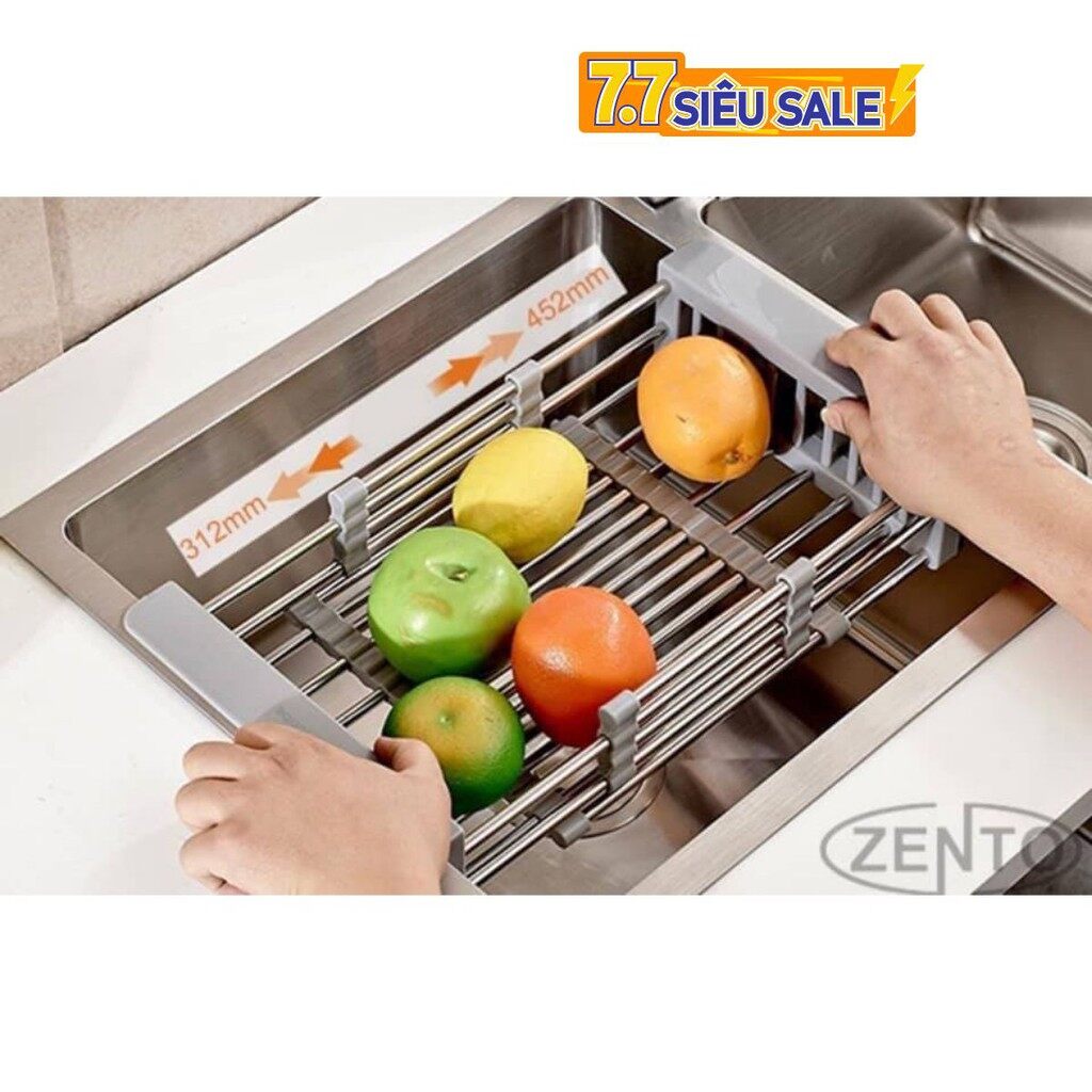 Giá inox để chậu rửa bát - rổ đa năng cao cấp