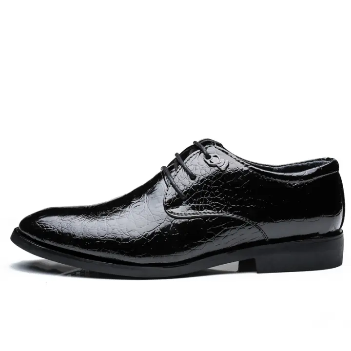 black formal shiny shoes