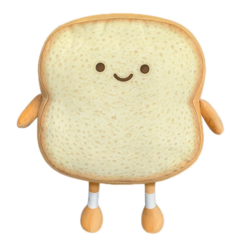 Funny Toast Bread Pillow Creative Plush Toy Cute Soft Car Waist Pillow Bread Sliced Sofa Cushion Adult Kids Gift Toys
