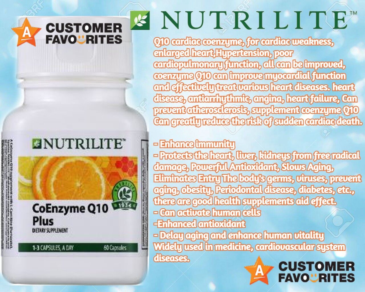 Nutrilite Coenzyme Q10 Plus 60 Cap *HEARTH PROTECTION* Lazada