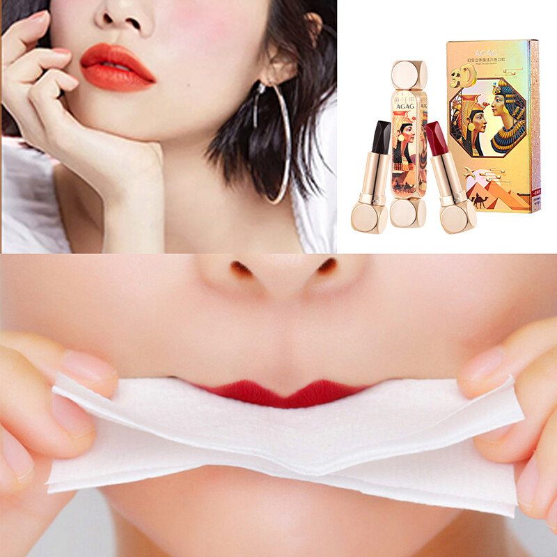 Phantom Three-Dimensional Magic 6 Color Lipstick Matte Matte Not Easy To Take Off Makeup Double Tube And One 6-Color Lipstick Zenababyshop
