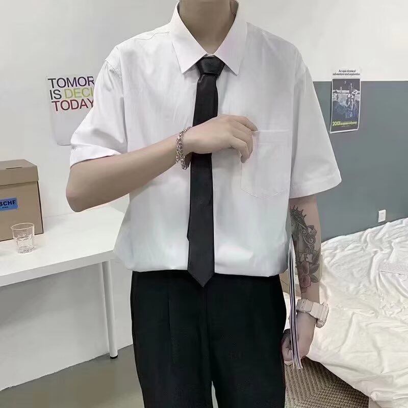Áo sơ mi ngắn tay túi trơn