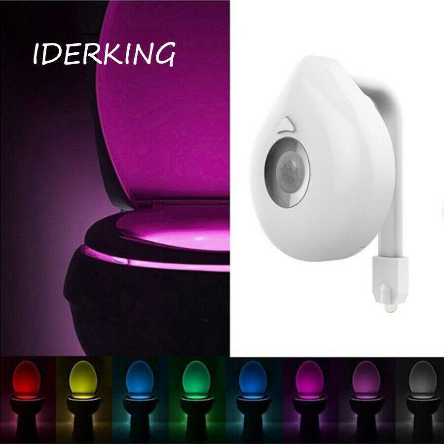 ZAKKA-PIR Motion Sensor Smart Toilet Seat Light, Toilet Backlight, Waterproof, 8 Colors