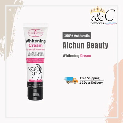 【READY STOCK】Aichun Beauty Armpit Whitening Cream Body Underarm Legs and Knees Private Parts Skin Whitening Skin-lightening50g