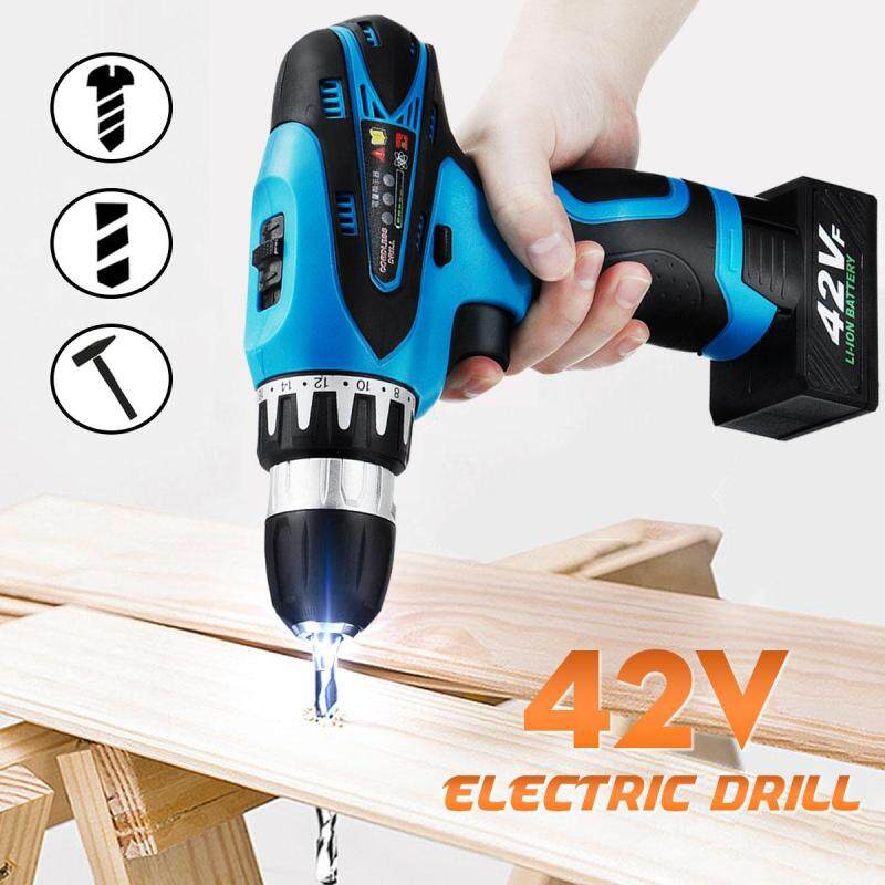 42V 2-Speed 3/8 18+1 Torque Cordless Rechargeable Electric Drill Screwdriver