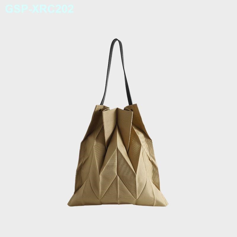 Issey Miyake 2023 New Japanese Miyake Niche Design Pleated Geometric Oxford Cloth Large Capacity Tote Bag Shoulder Handbag