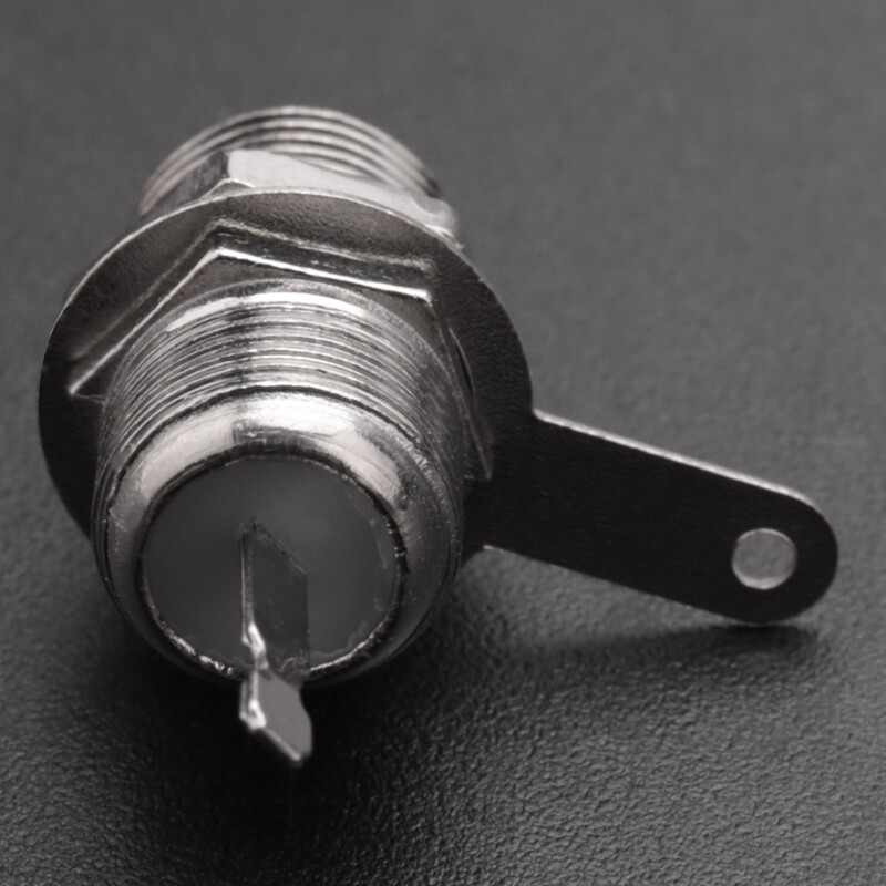 5 Pcs F Type Panel Mounted Socket Female Jack Solder Connector Adapter