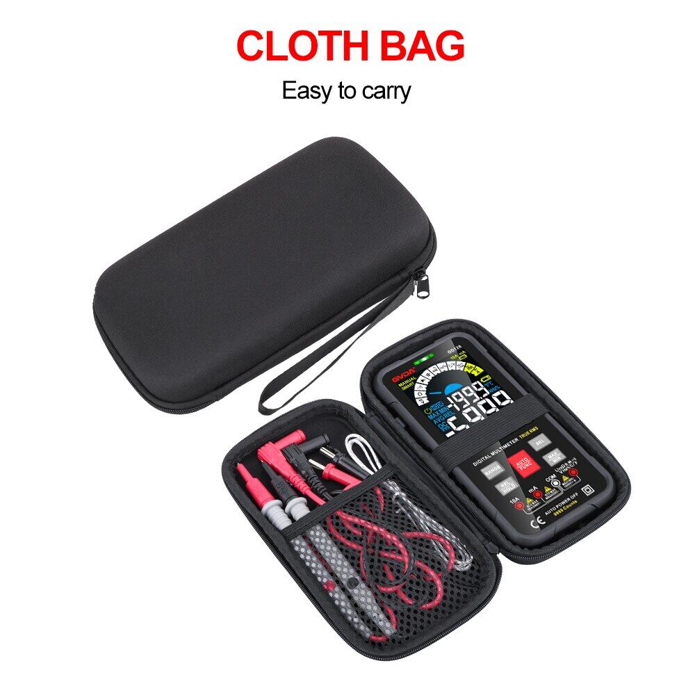 GVDA New Smart Multimeter Auto Range 1000V 10A Digital Capacitance Tester True RMS REL Ohm Hz AC DC Meter Multimetro